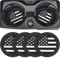 4 Pack Car Cup Holder Coasters, Colored American Flag US Flag Insert Car Cup Coaster