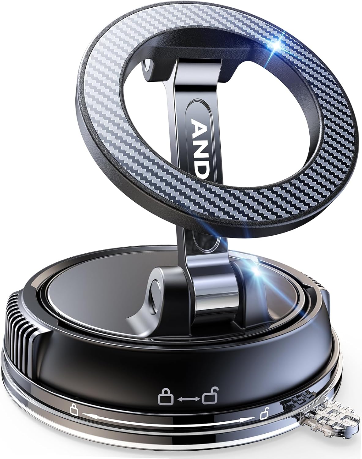 ANDERY Car Phone Holder for Magsafe [78+LBS Strongest Suction & 2400gf Strongest Magnetic] 360° Adjustable Car Phone Mount